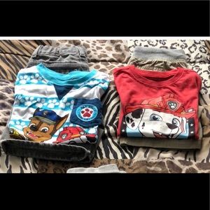 2 boys Paw Patrol 5t outfits & one Paw Patrol tee